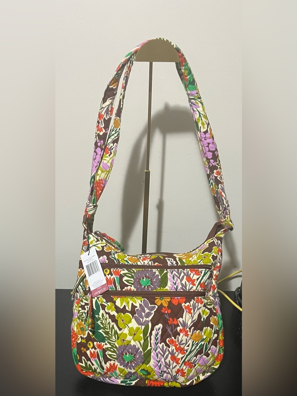 Vera Bradley Floral Quilted Shoulder Bag - Brown Multi